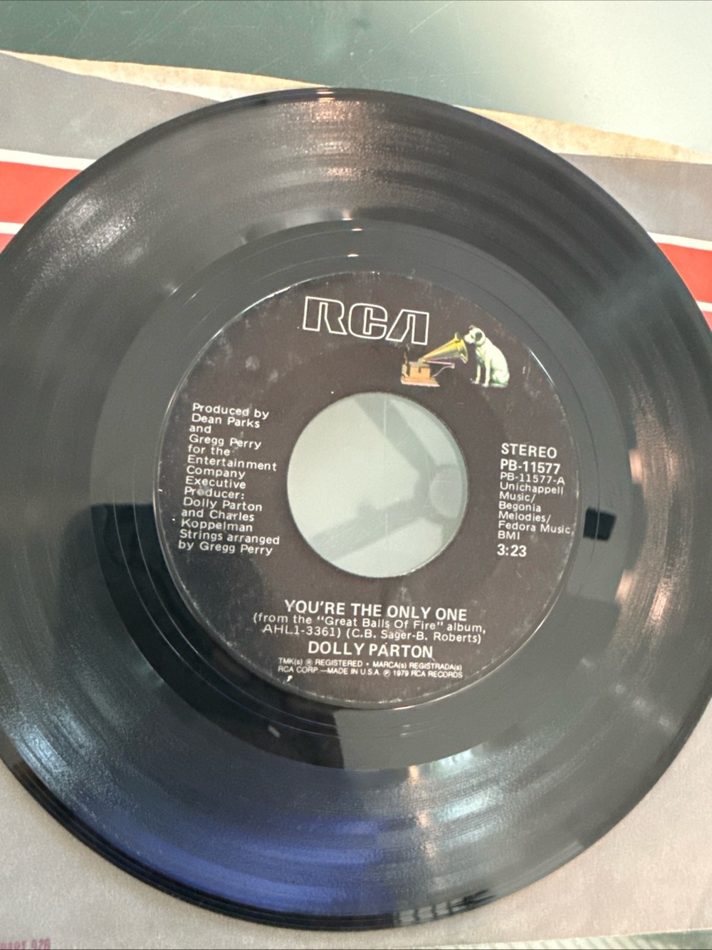 DOLLY PARTON - YOU'RE THE ONLY ONE / DOWN 7" SINGLE 45 RPM 1979 (RCA) PB-11577